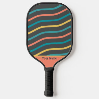 Mooie Retro Kleur Gestyleerde Professionele  Pickleball Paddle