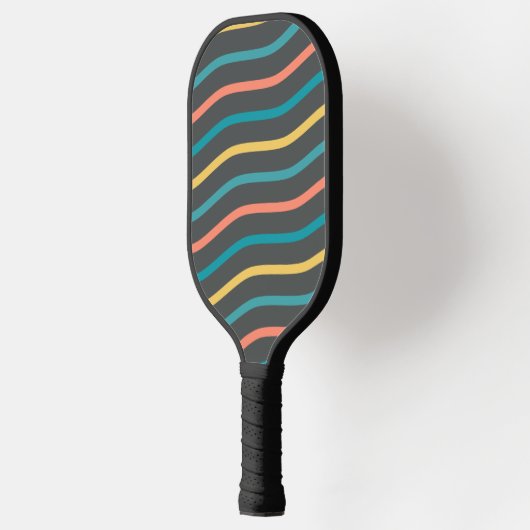 Mooie Retro Kleur Gestyleerde Professionele Pickleball Paddle (Links)