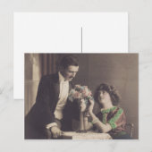 Mooie retro-koppel romantisch briefkaart (Voorkant / Achterkant)