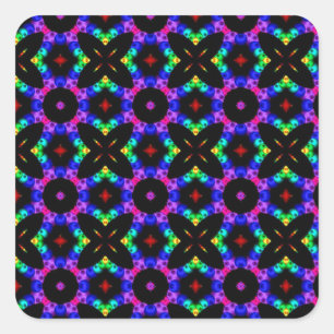 Mooie Retro Pattern Square Sticker
