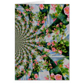 Mooie retro roze rode rozen waterverf bloemenmolen (Voorkant)