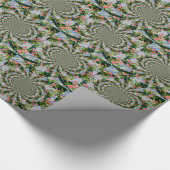 Mooie retro roze rode rozen waterverf bloemenmolen cadeaupapier (Hoek)