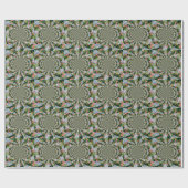 Mooie retro roze rode rozen waterverf bloemenmolen cadeaupapier (Vlak)