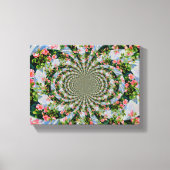 Mooie retro roze rode rozen waterverf bloemenmolen canvas afdruk (Voorkant)