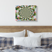 Mooie retro roze rode rozen waterverf bloemenmolen canvas afdruk (Insitu (Slaapkamer))