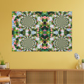 Mooie retro roze rode rozen waterverf bloemenmolen canvas afdruk (Insitu (Woonkamer))