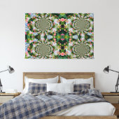 Mooie retro roze rode rozen waterverf bloemenmolen canvas afdruk (Insitu (Slaapkamer))