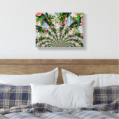 Mooie retro roze rode rozen waterverf bloemenmolen canvas afdruk (Insitu (Slaapkamer))