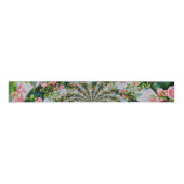 Mooie retro roze rode rozen waterverf bloemenmolen grosgrain lint (Voorkant)