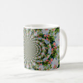 Mooie retro roze rode rozen waterverf bloemenmolen koffiemok (Voorkant rechts)