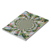 Mooie retro roze rode rozen waterverf bloemenmolen notitieblok (Linkerzijde)