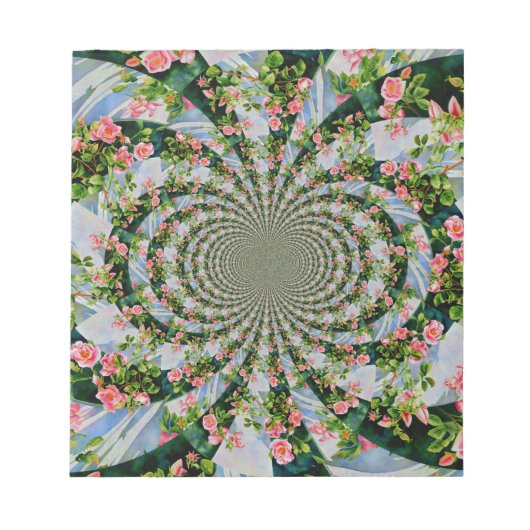 Mooie retro roze rode rozen waterverf bloemenmolen notitieblok (Voorkant)