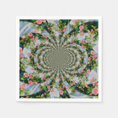 Mooie retro roze rode rozen waterverf bloemenmolen servetten (Voorkant)