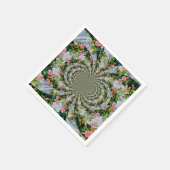 Mooie retro roze rode rozen waterverf bloemenmolen servetten (Hoek)