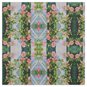 Mooie retro roze rode rozen waterverf bloemenmolen stof