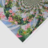 Mooie retro roze rode rozen waterverf bloemenmolen tissuepapier (Detail)