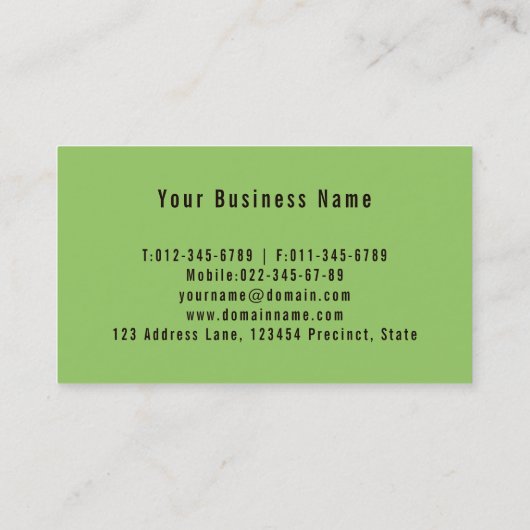 Mooie retro tuingereedschap visitekaartje (Achterkant)