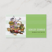 Mooie  retro tuingereedschap visitekaartje (Voorkant)