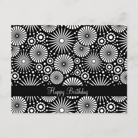 Mooie retro zwart-wit ansichtkaart briefkaart (Voorkant)