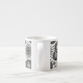 Mooie retro zwart-wit espressokop espresso kop (Achterkant)