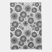 Mooie retro zwart-wit handdoek (Verticaal)