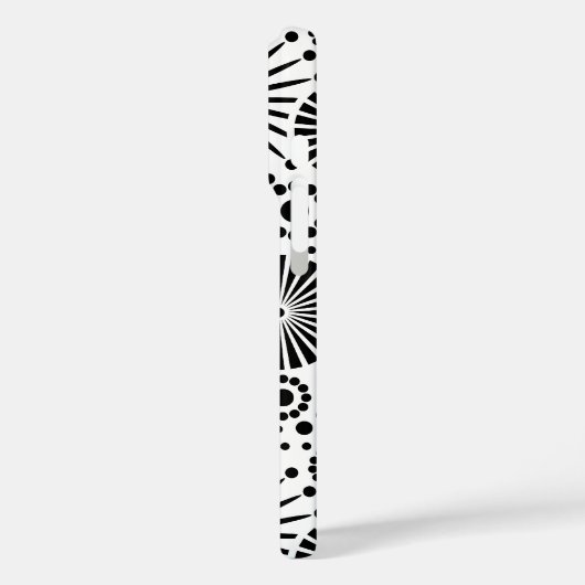 Mooie retro zwart-wit iPhone 3 hoesje (Achterkant / Links)