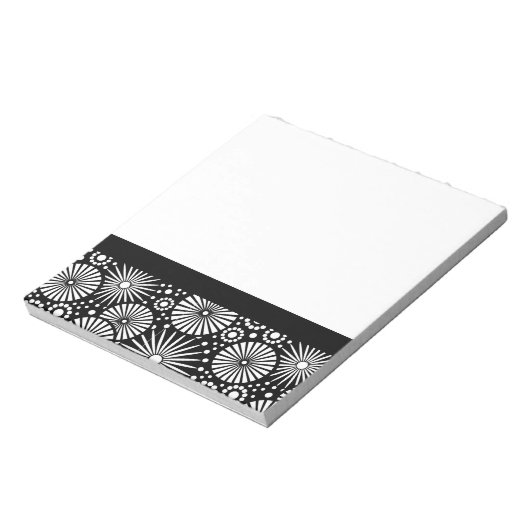 Mooie retro zwart-wit Notitieboek Notitieblok (Linkerzijde)