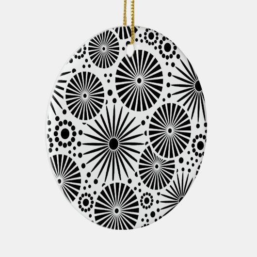 Mooie retro zwart-wit Ornament (Rechts)