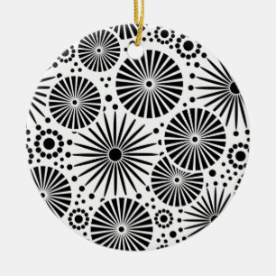 Mooie retro zwart-wit Ornament