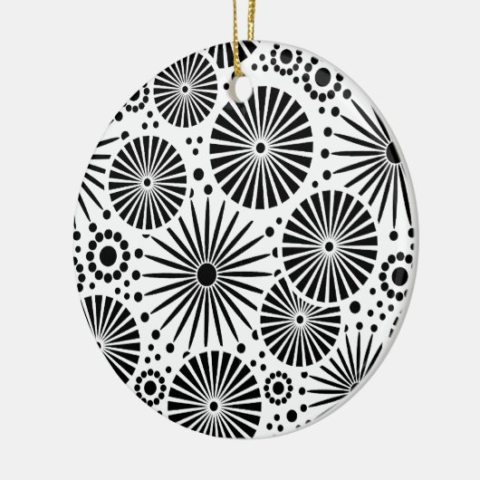 Mooie retro zwart-wit Ornament (Links)