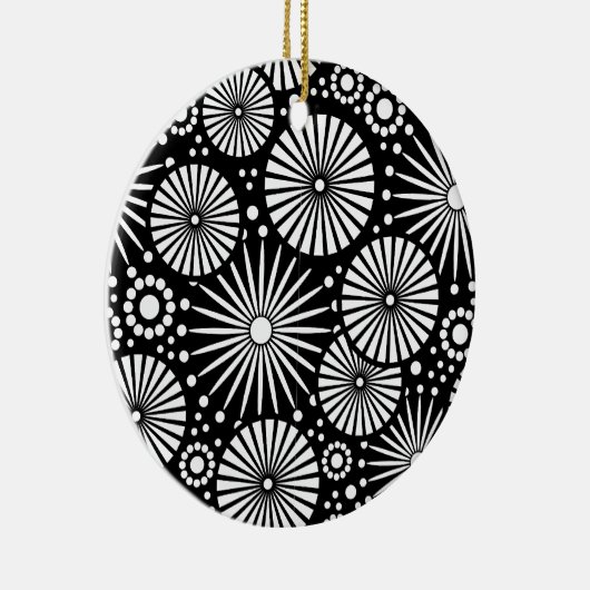 Mooie retro zwart-wit Ornament (Rechts)