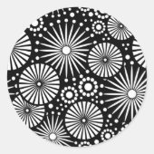 Mooie retro zwart-wit Sticker (Voorkant)