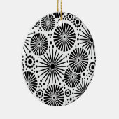 Mooie retro zwart-wit versiering keramisch ornament (Rechts)