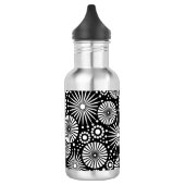 Mooie retro zwart-wit waterfles  (Links)