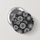 Mooie retro zwarte en witte Button (Voorkant /achterkant)