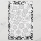 Mooie retro zwarte en witte feestjes briefpapier (Voorkant)