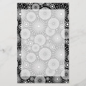 Mooie retro zwarte en witte feestjes briefpapier (Voorkant)