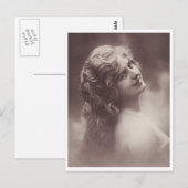 Mooie retrovrouw met blond haar briefkaart (Voorkant / Achterkant)