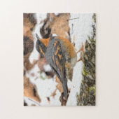 Mooie reuzenhaai in de sneeuw legpuzzel (Verticaal)