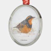 Mooie reuzenhaai in de sneeuw metalen ornament (Links)