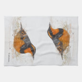 Mooie reuzenhaai in de sneeuw theedoek (Horizontaal)