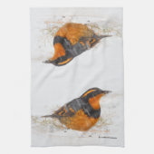 Mooie reuzenhaai in de sneeuw theedoek (Verticaal)