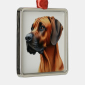 MOOIE RHODESIAN RIDGEBACK HOND METALEN ORNAMENT (Rechts)