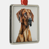MOOIE RHODESIAN RIDGEBACK HOND METALEN ORNAMENT (Rechts)