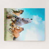 Mooie rijppaarden, puzzle legpuzzel (Horizontaal)