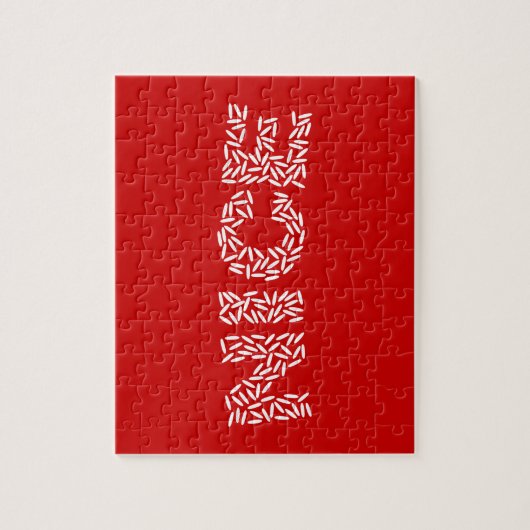 Mooie rijst legpuzzel (Verticaal)
