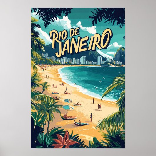 Mooie Rio de Janeiro Brazilië Reizen Poster (Voorkant)