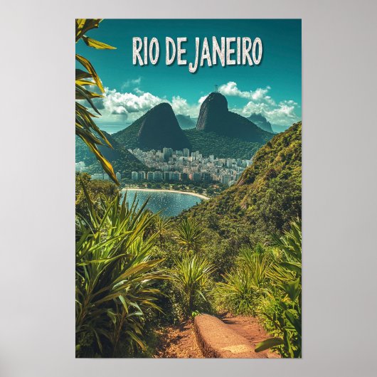 Mooie Rio de Janeiro Brazilië Reizen Poster (Voorkant)