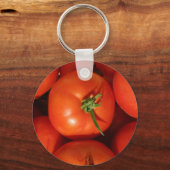 Mooie Ripe Homegrown Tomaten Sleutelhanger (Voorkant)
