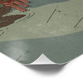 Mooie rivier bij schemering perfect poster (Hoek)